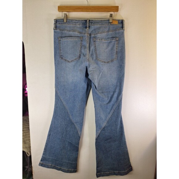 SOFIA VERGARA Melisa Flare Jeans Women's Sz 14 Short Stretch Bohemian Hippie 70s - Picture 4 of 14
